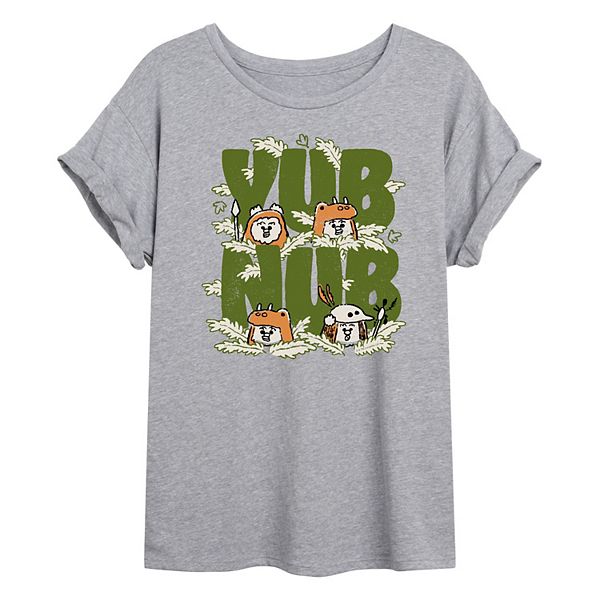 

Футболка Juniors' ewok yub nub oversized Star Wars, Heather Gray