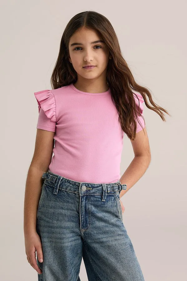 Простая футболка We Fashion, Light Pink