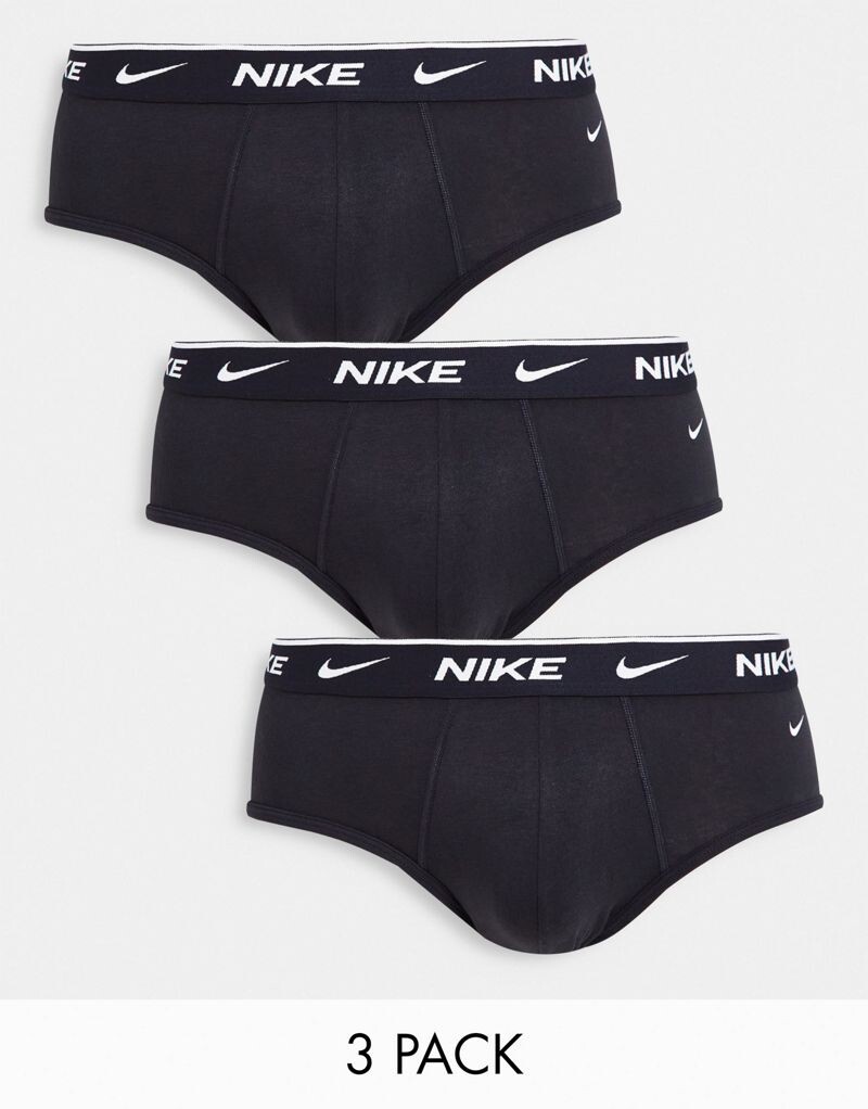 

Nike – комплект из 3 пар черных эластичных хлопковых трусиков