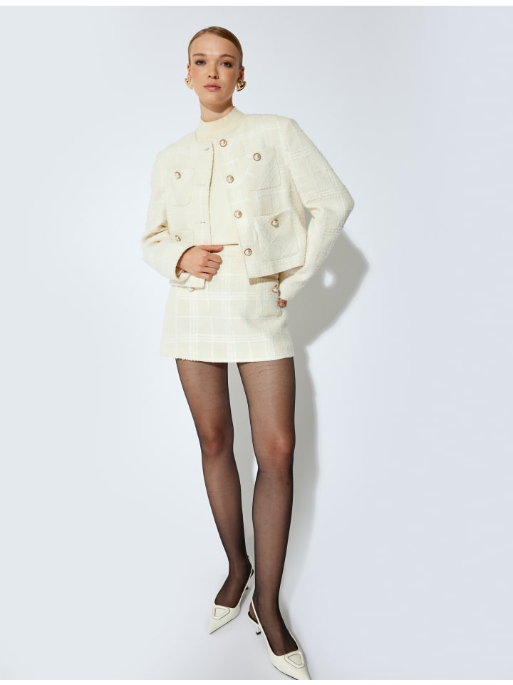 

KOTON Блейзер в клетку «экрю»