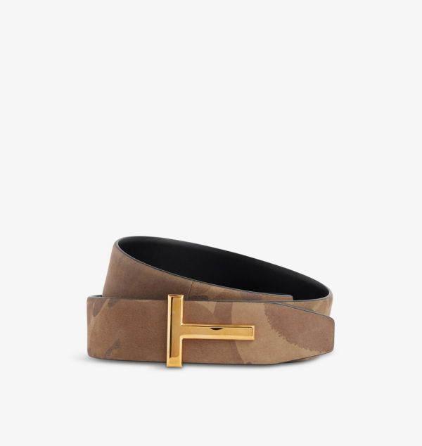 

Двусторонний кожаный ремень Tom Ford, зеленый