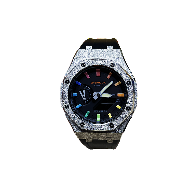 

CASIO GA2100 коллекция Retrofit серии кварцевые часы унисекс черный циферблат