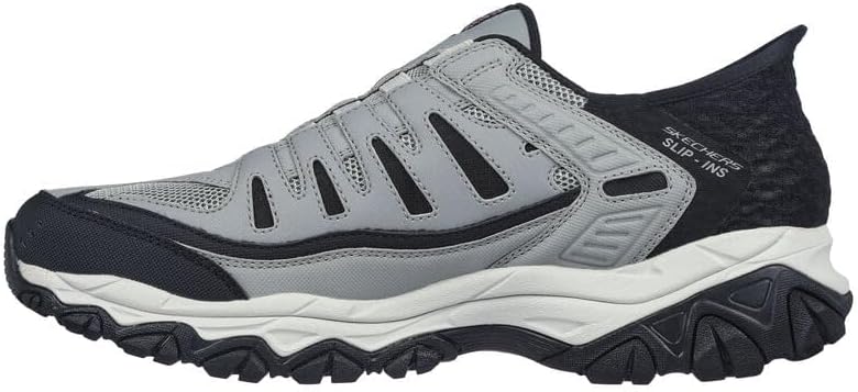 

Мужские мокасины Skechers Afterburn M. Fit Ridgeburn без застежек с легким надеванием, черный/серый