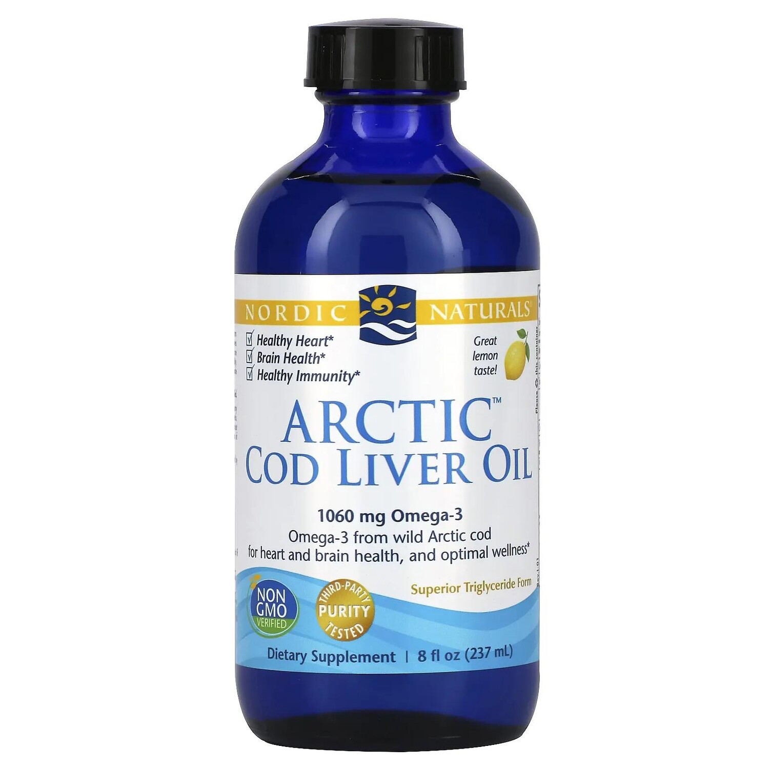

Nordic Naturals Масло печени арктической трески со вкусом лимона 8 жидких унций (237 мл)