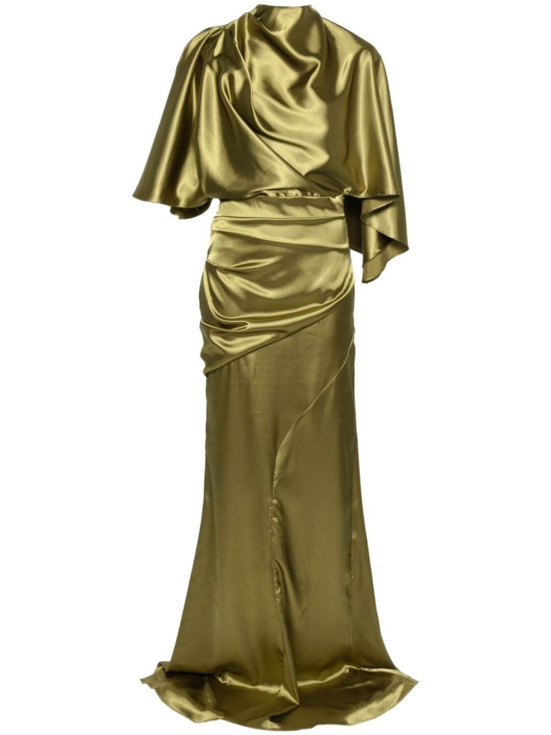 

Атласное платье макси Backstage с драпировкой CONCEPTO, зеленый