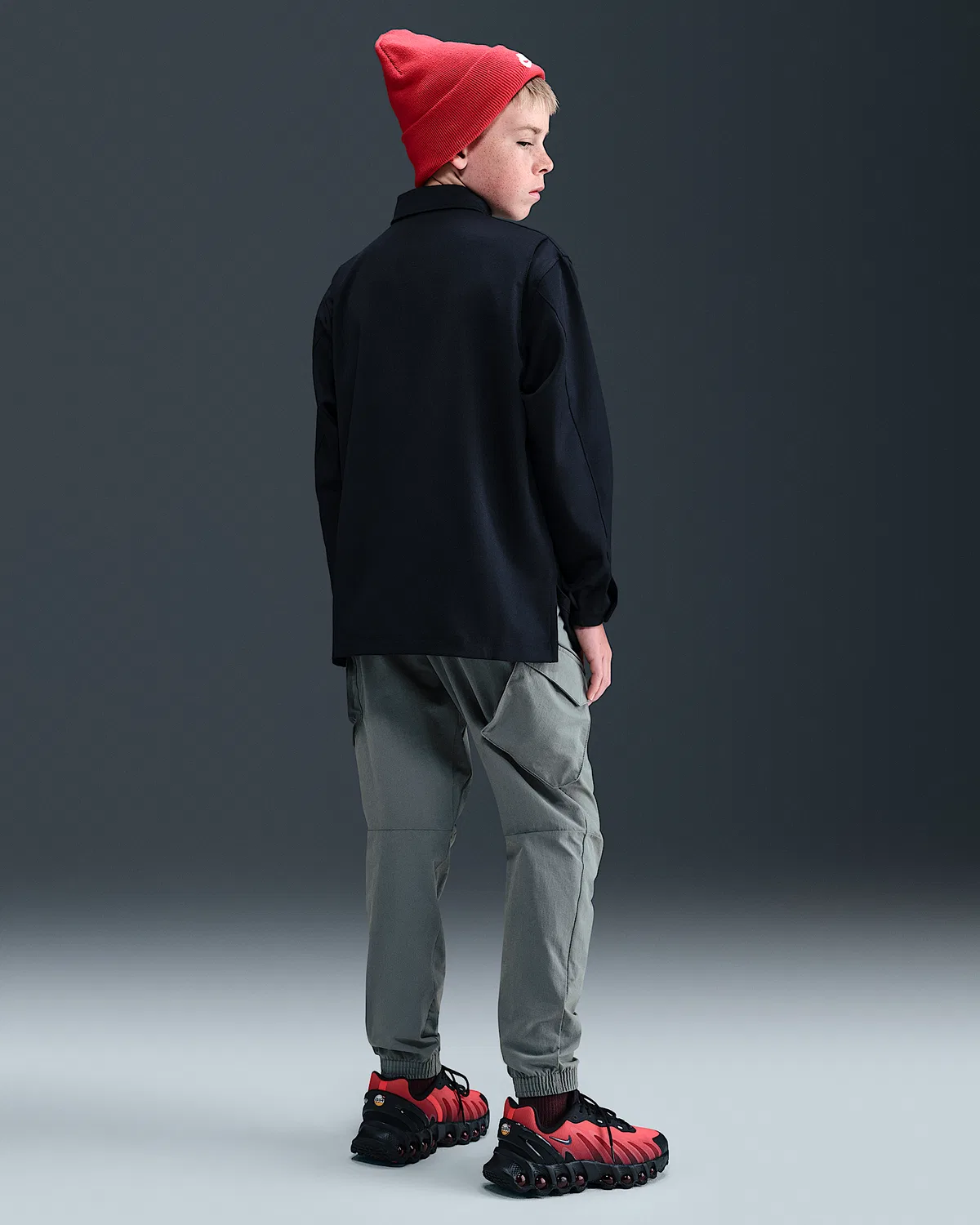 Детские карго-штаны Nike Sportswear City Utility, Smoke Grey/Black — фото 2