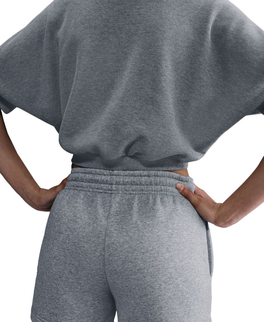 Женские спортивные шорты Phoenix Fleece средней посадки, 4 дюйма Nike, Dk Grey Heather/sail — фото 2