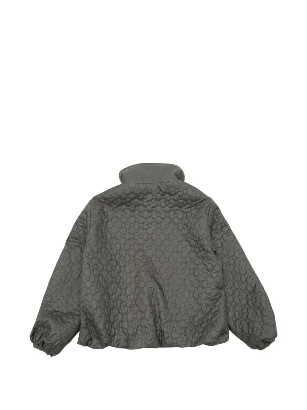 Стеганая куртка Kamelya с цветочным узором Moncler Enfant, серый — фото 2