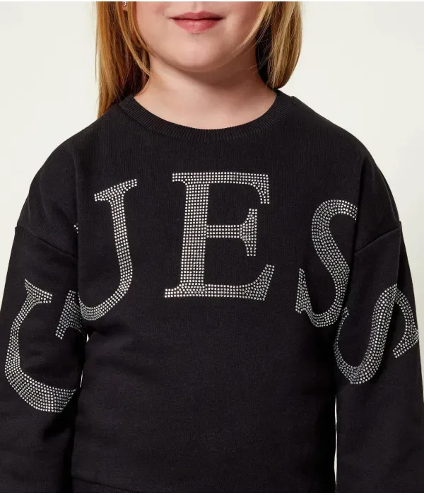 Толстовка loose fit Guess, черный — фото 4