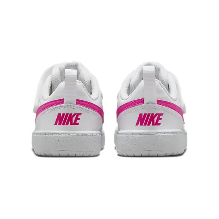 Nike Court Borough Low Top Белые Розовые Детские Кроссовки — фото 4