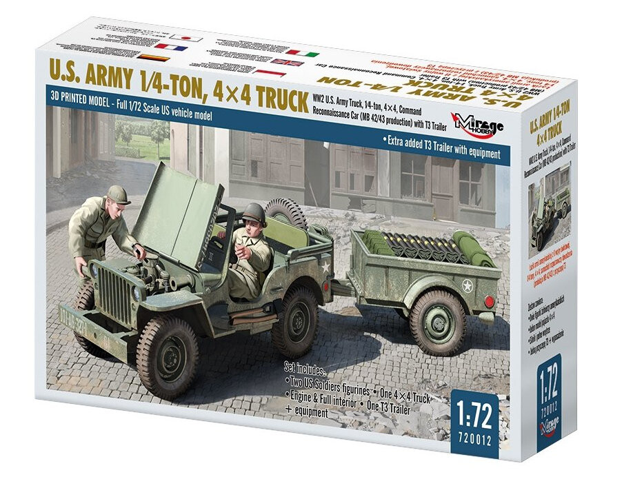 

Полноприводной грузовик армии США 1/4 тонны, Mirage Hobby 720012