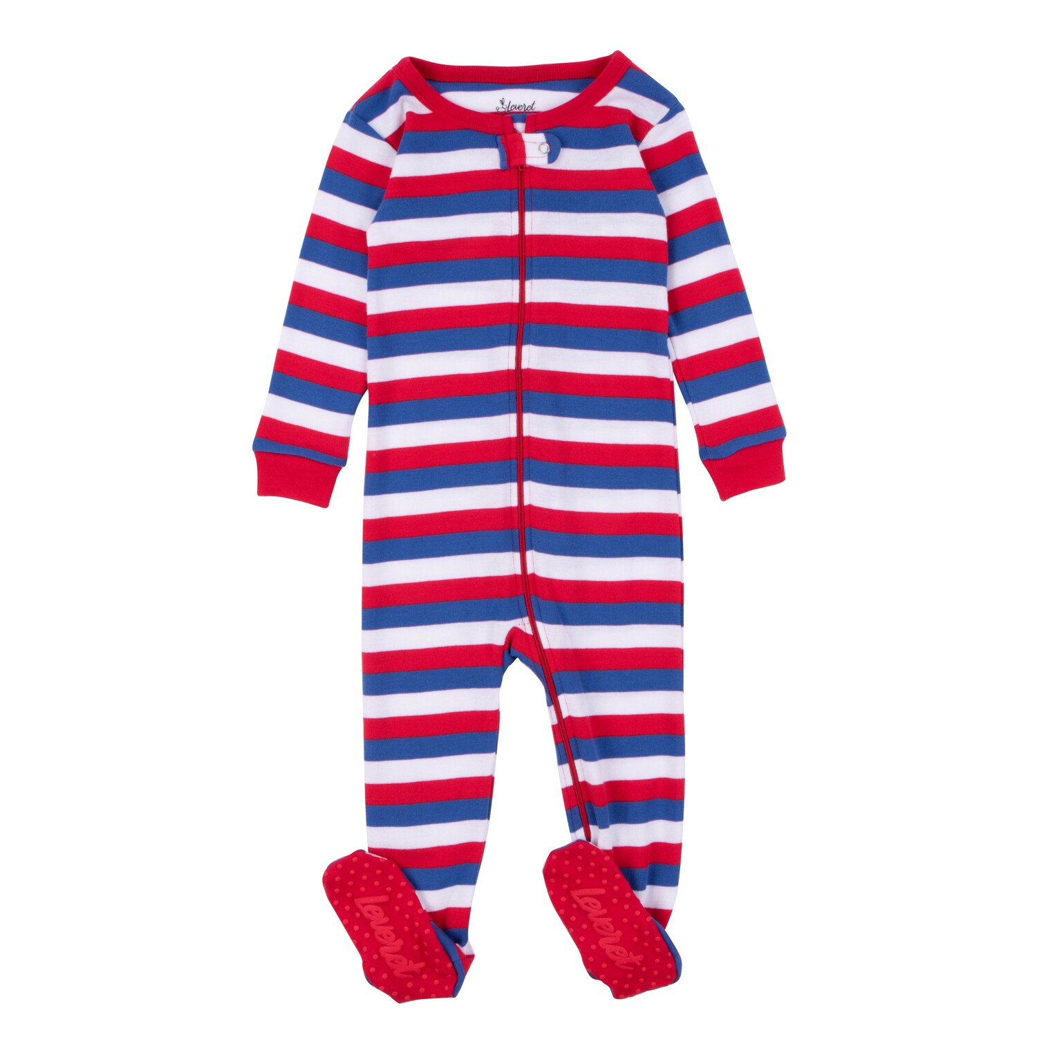 

Детские хлопковые пижамы в полоску для мальчиков Leveret, цвет Red White & Blue