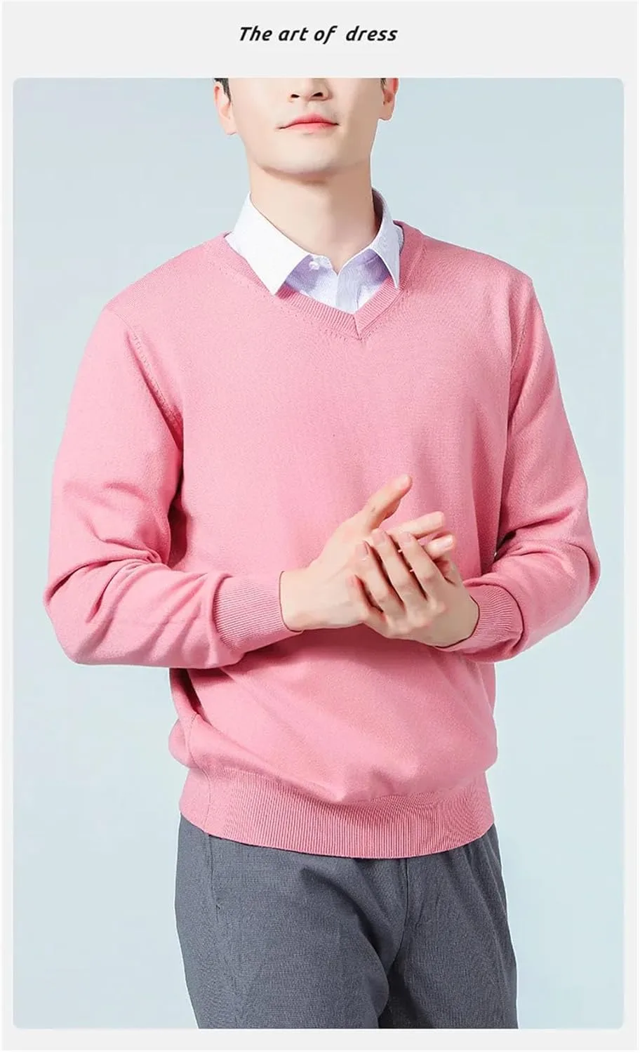 Мужской свитер из кашемира V-Neck — фото 2