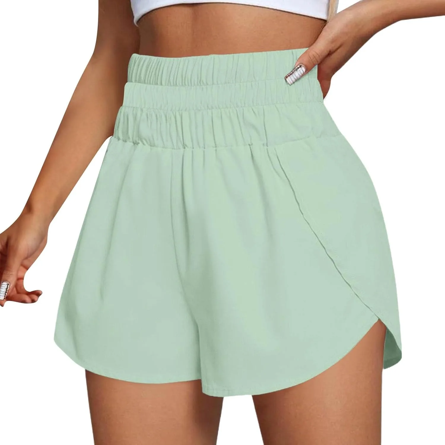 

Беговые шорты для женщин с эластичным поясом High Waisted Jielayou