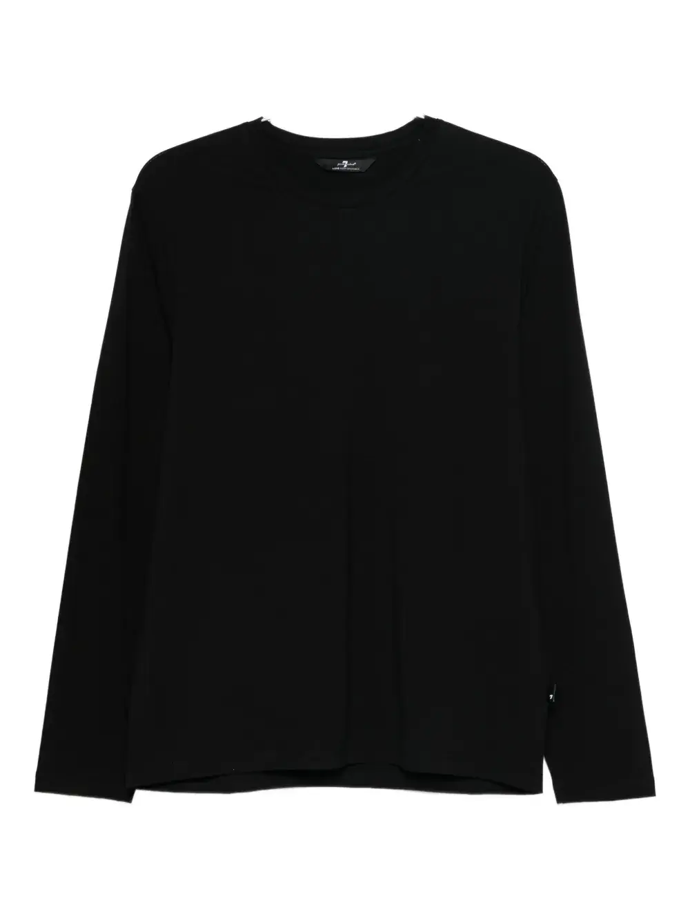 

Хлопковая футболка с длинными рукавами 7 For All Mankind, черный