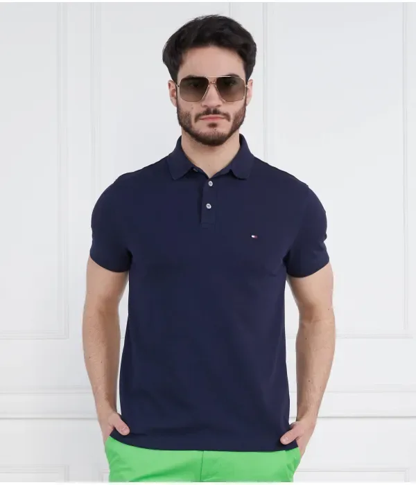 Поло 1985 slim fit Tommy Hilfiger, темно-синий — фото 3