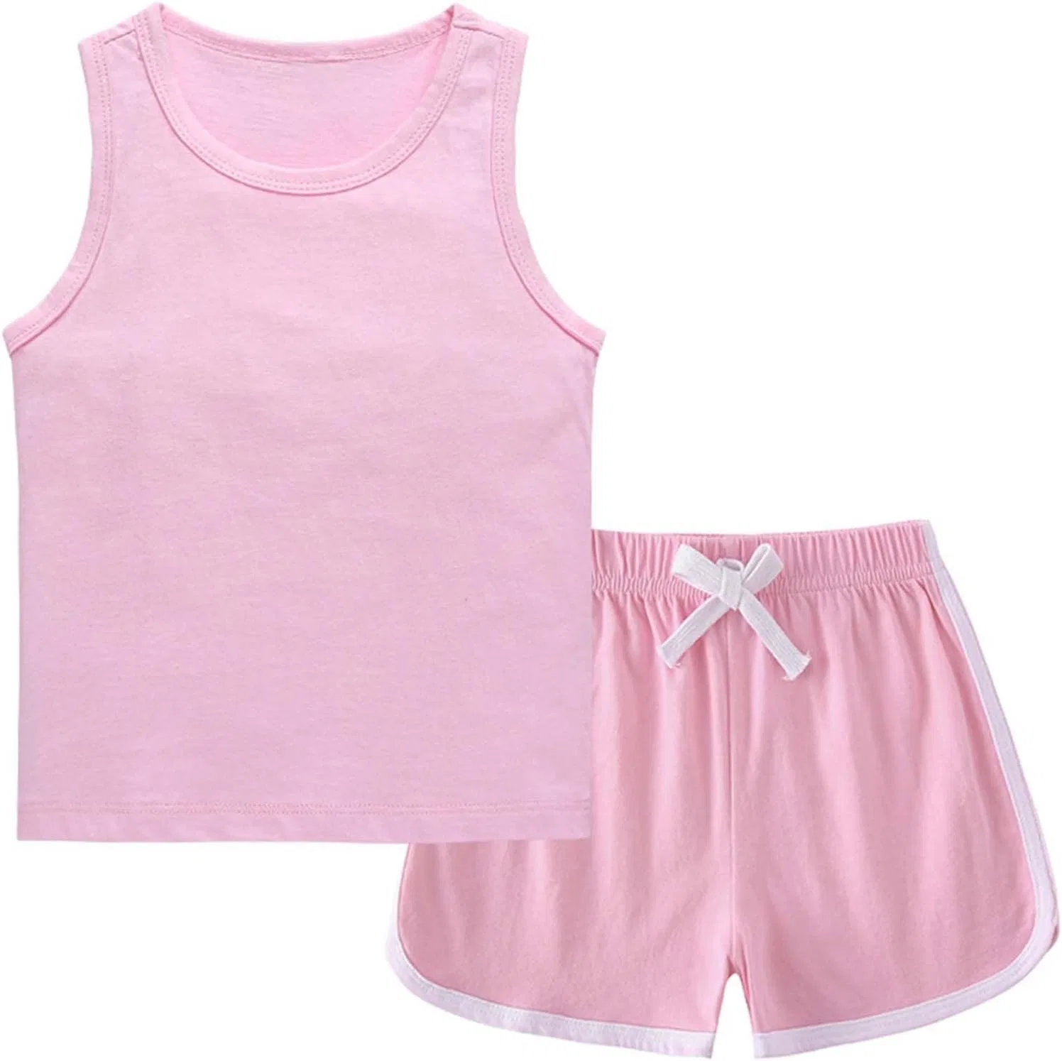 Детский спортивный костюм Tank Top и шорты Zzalalana 2 предмета, розовый