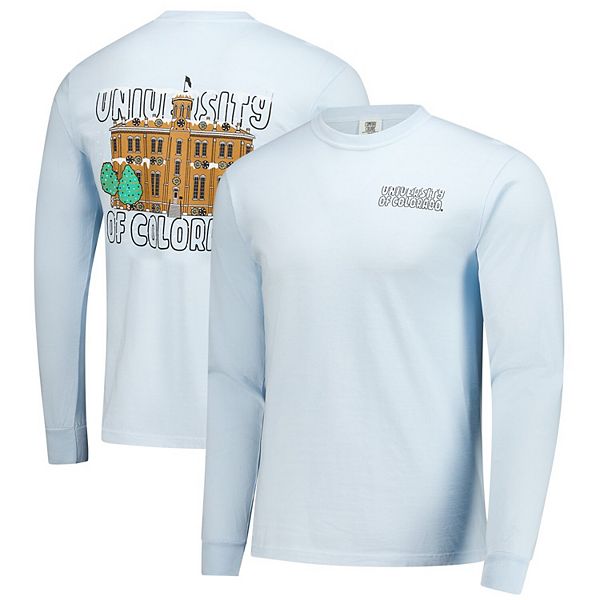 

Мужская футболка с длинным рукавом Comfort Colors Colorado Buffaloes Frosted Dreams светло-голубого цвета Image One