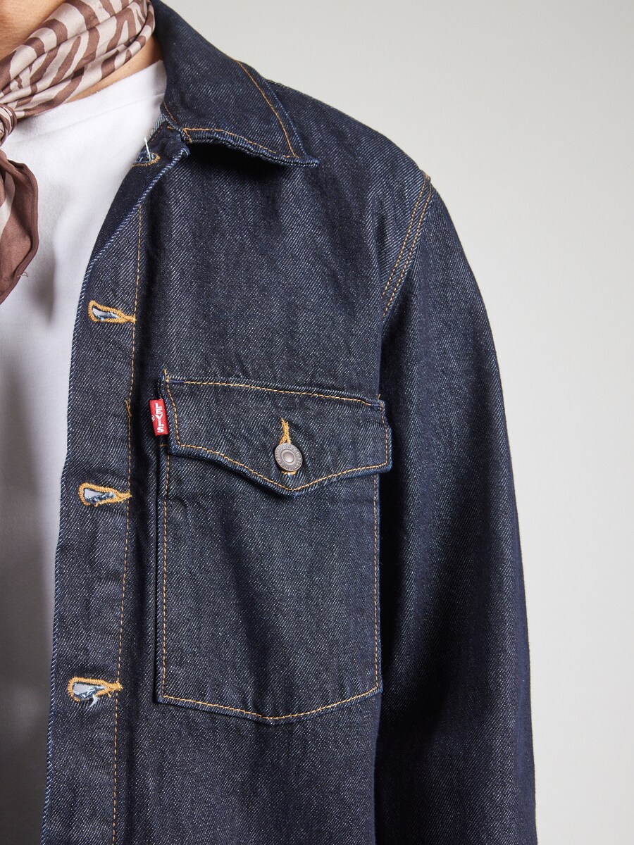 Демисезонная куртка LEVIS ┬о Embarcadero Station Trucker Jacket, Dark blue — фото 3