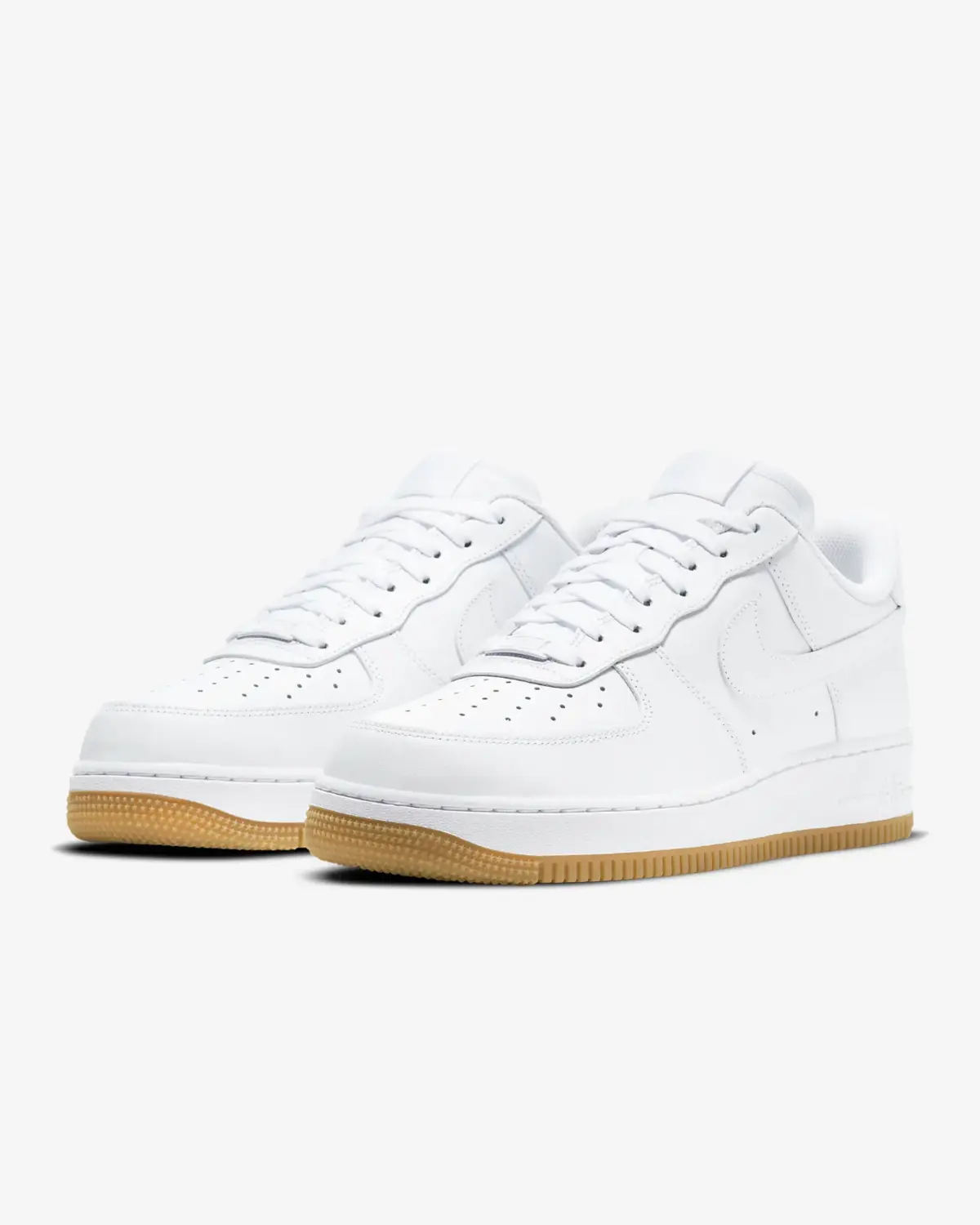 

Кроссовки Nike Air Force 1 '07 DJ2739-100 мужские белые резиновые кожаные низкие