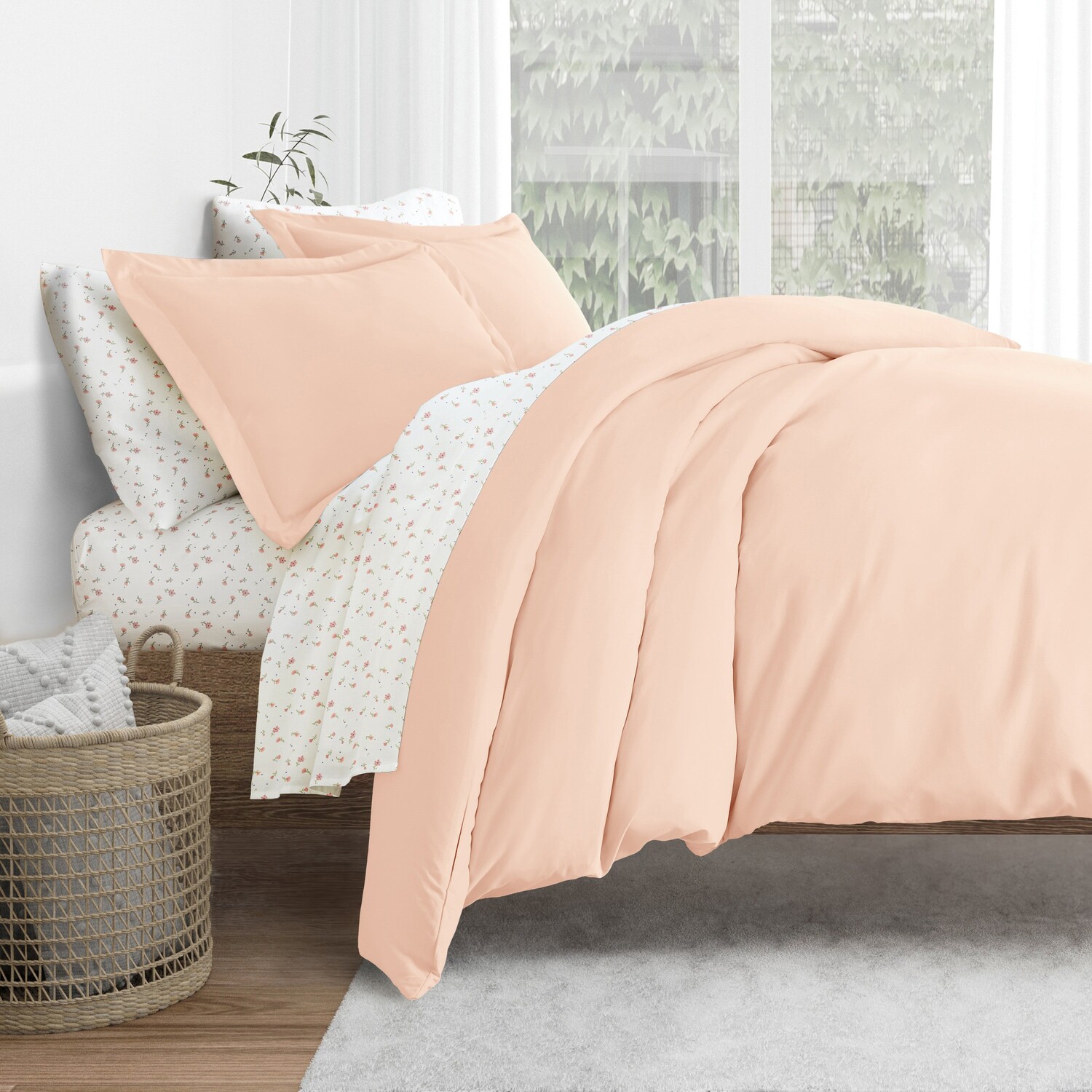 

Комплект постельного белья, комплект однотонных пододеяльников ienjoy Home, цвет Blush