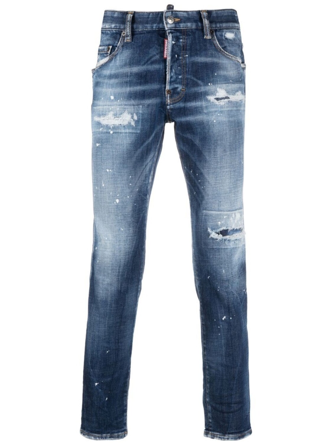 

Dsquared2 distressed skinny jeans, синий