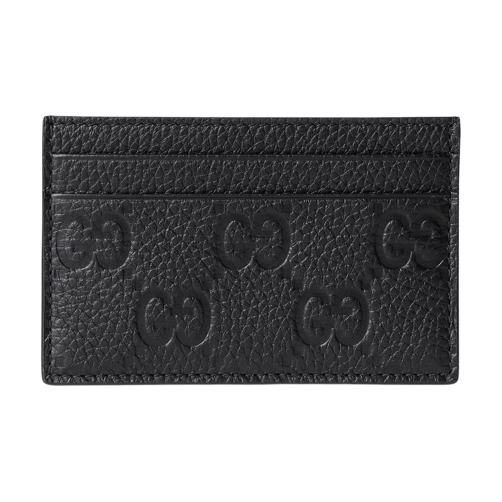 

GUCCI Кожаный картхолдер мужской черный