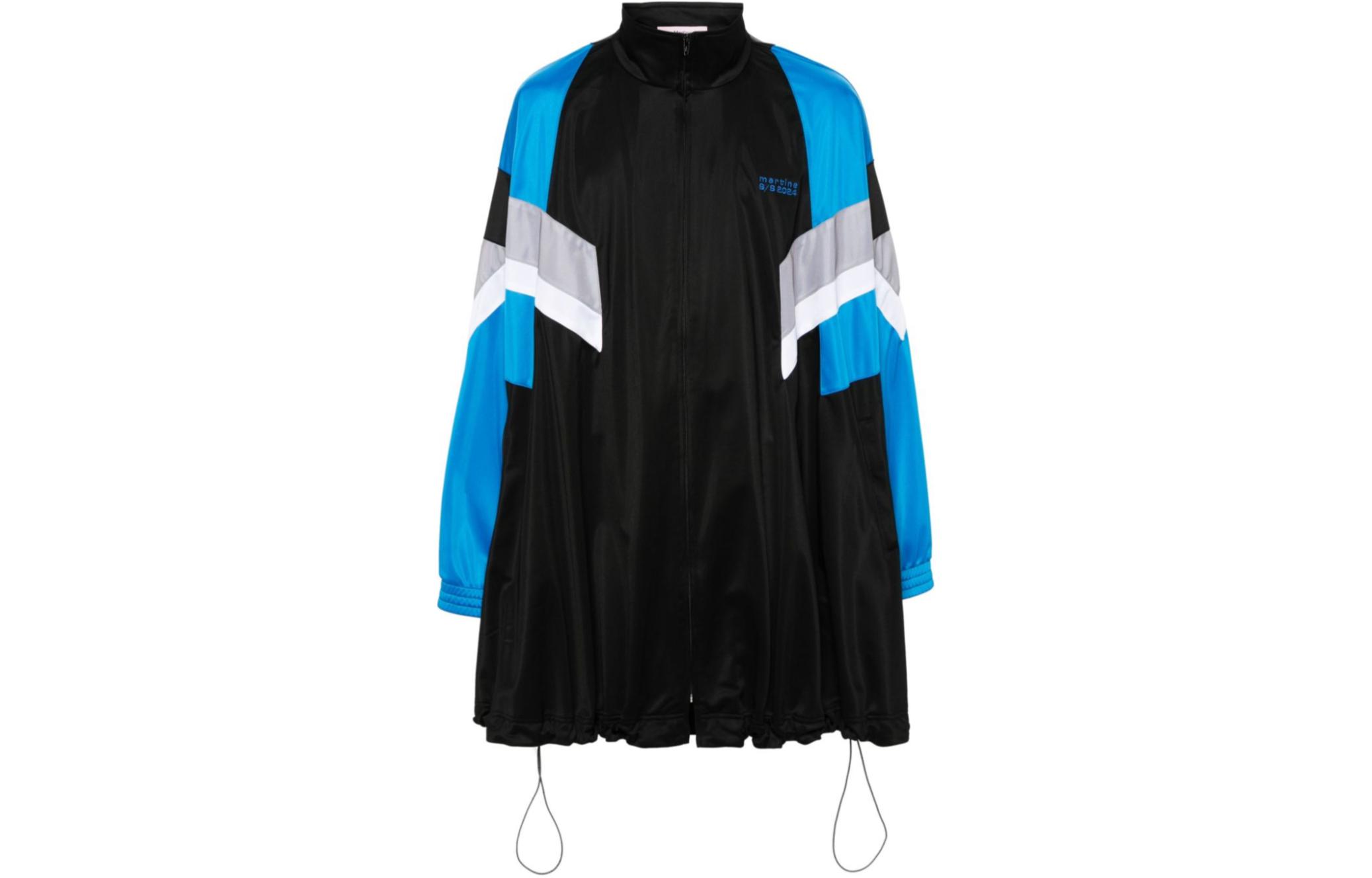 

Пальто в стиле колорблок с вышитым логотипом Martine Rose, синий