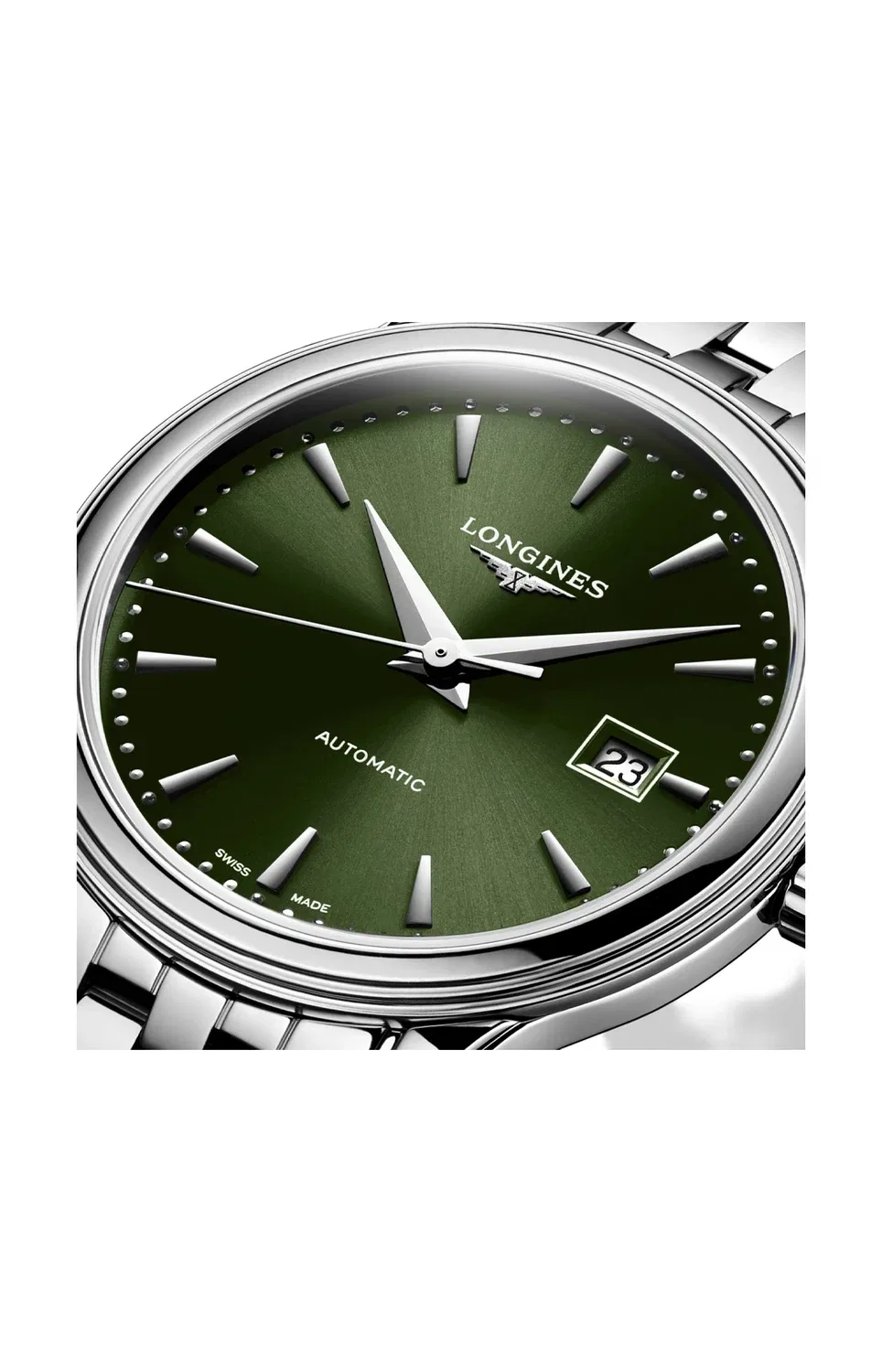 Классика Flagship - L4.374.4.02.6 LONGINES, зеленый — фото 2