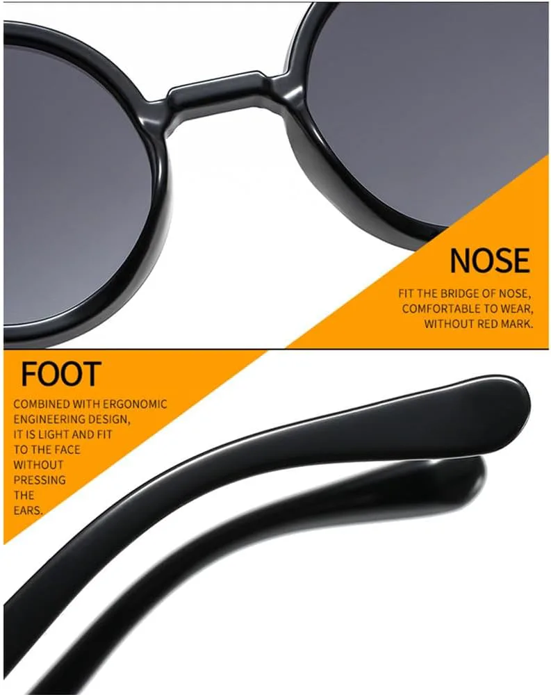 

Круглые солнцезащитные очки для женщин, ретро-солнцезащитные очки для мужчин, винтажные очки с защитой от УФ-излучения UV400, для отдыха на природе и пляже LANGSER, 7