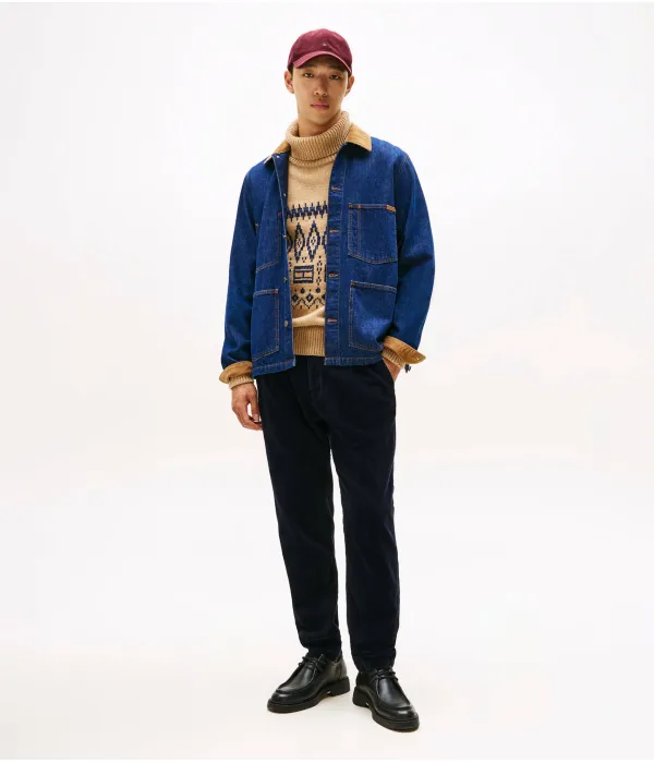 Вельветовые брюки Harlem Relaxed fit Tommy Hilfiger, синий — фото 2