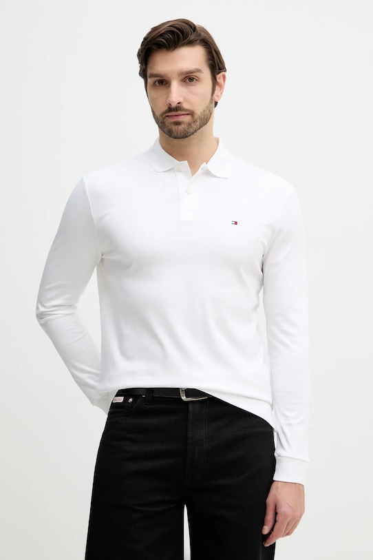 

Хлопковый лонгслив Tommy Hilfiger, белый