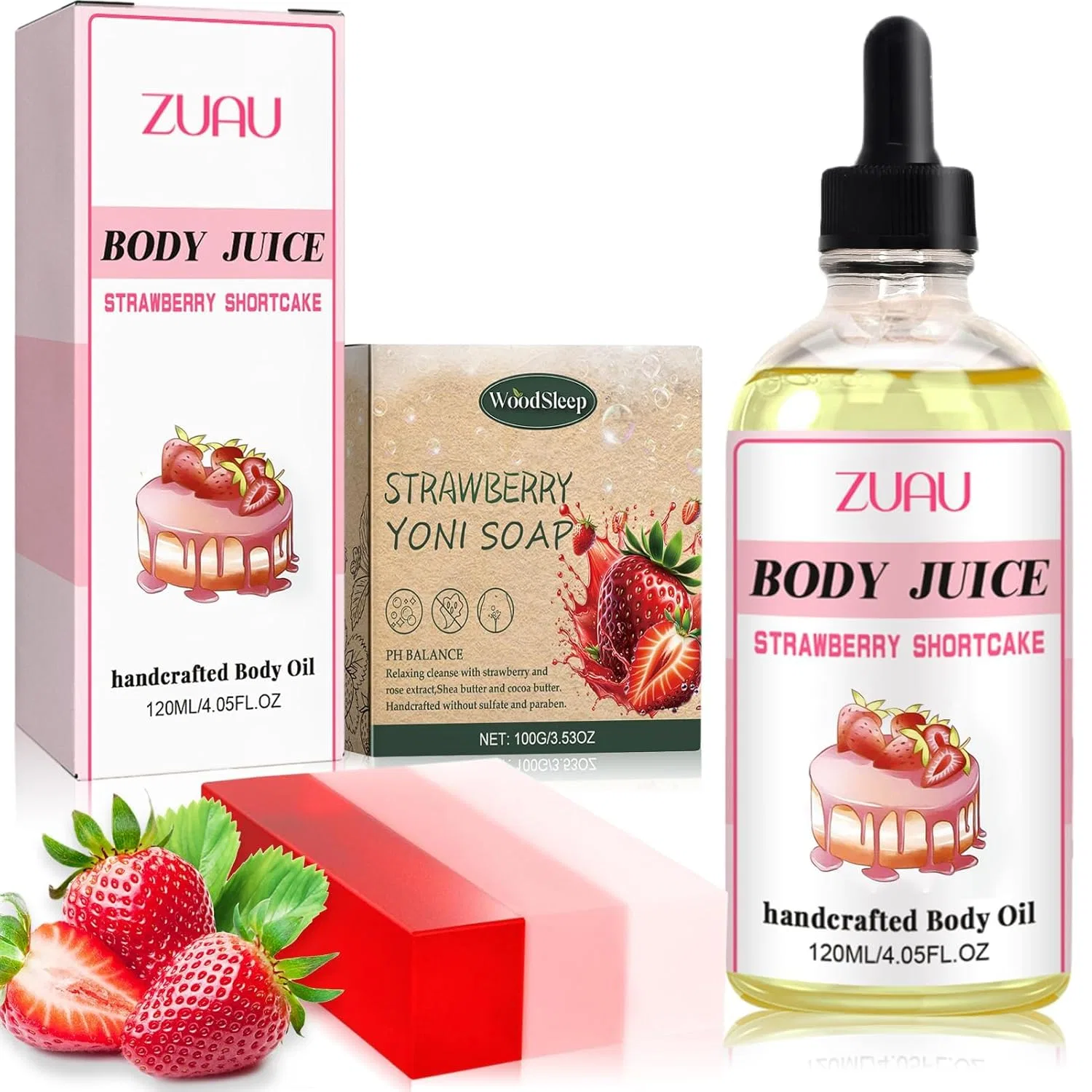 Масло для тела Body Juice Oil с ароматом клубники Showheel