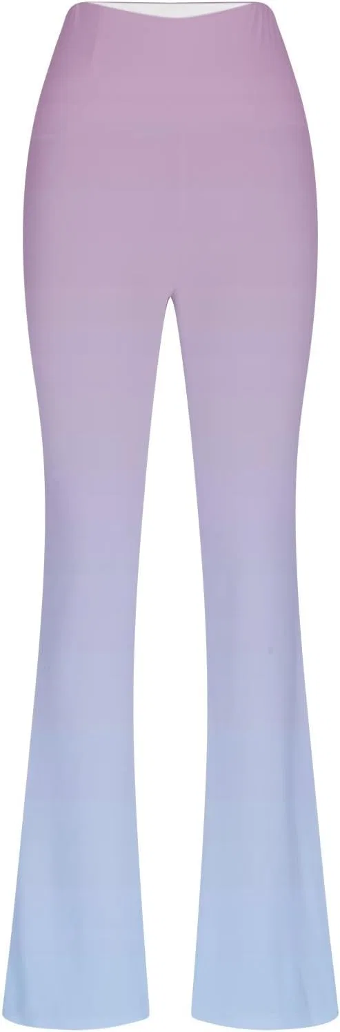 Леггинсы для йоги Gradient Color, высокие талия, цвет #03 Purple — фото 3