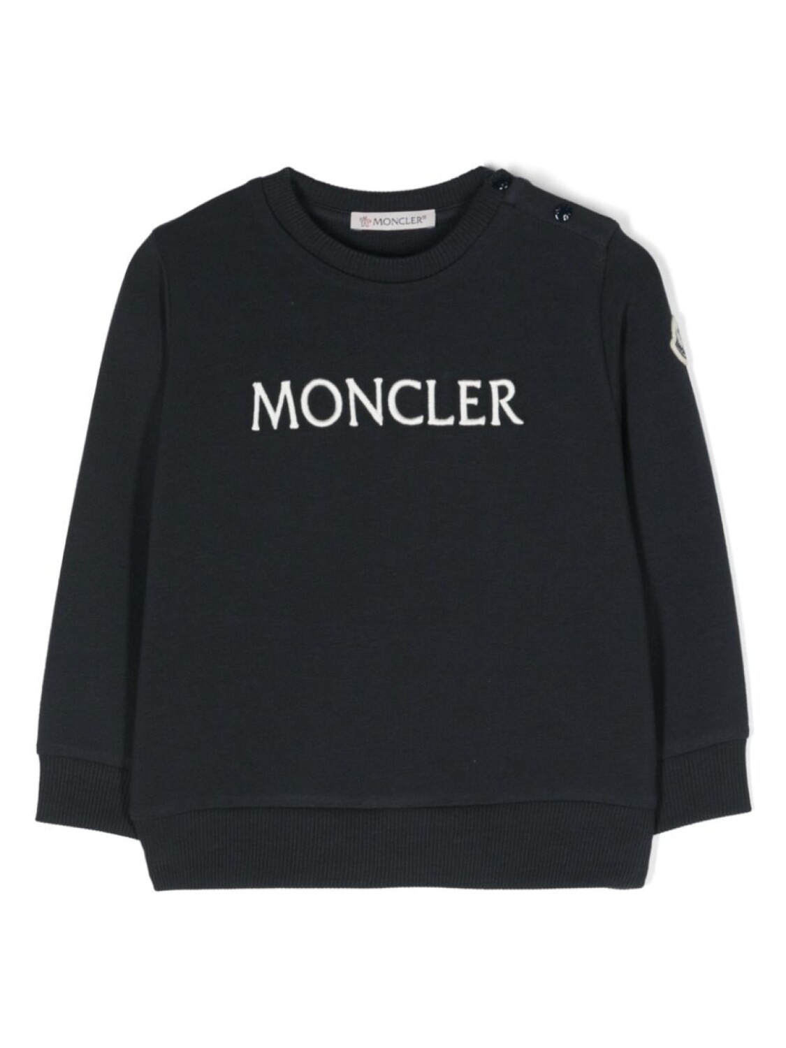 

Moncler Enfant толстовка с вышитым логотипом, синий