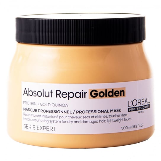 

Восстанавливающая маска для поврежденных волос, 500 мл L'oreal Professionnel, Serie Expert Absolut Repair Gold Quinoa + Protein, L'Oréal Professionnel