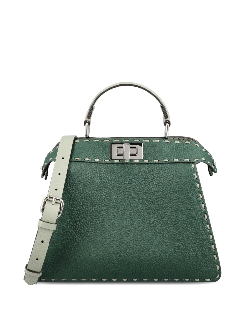 Маленькая сумка-тоут Peekaboo ISeeU FENDI, зеленый — фото 4