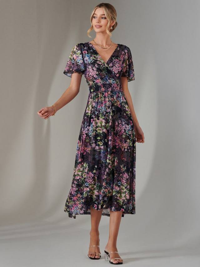 

Сетчатое макси-платье с обернутым лифом Jolie Moi, разноцветный