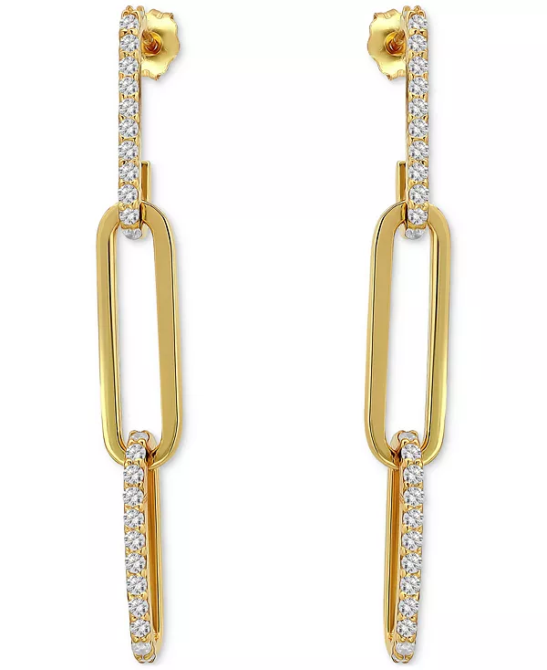 

Серьги-Подвески (3/4 карата) из позолоченного стерлингового серебра, эксклюзивно в Macy's Giani Bernini, gold