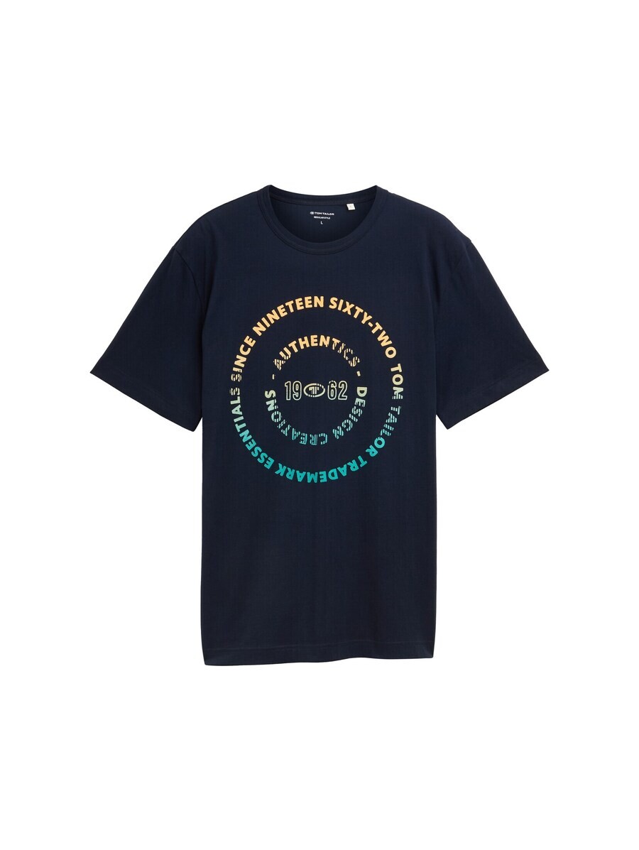 

Классическая футболка TOM TAILOR Shirt, цвет navy/aqua/light blue