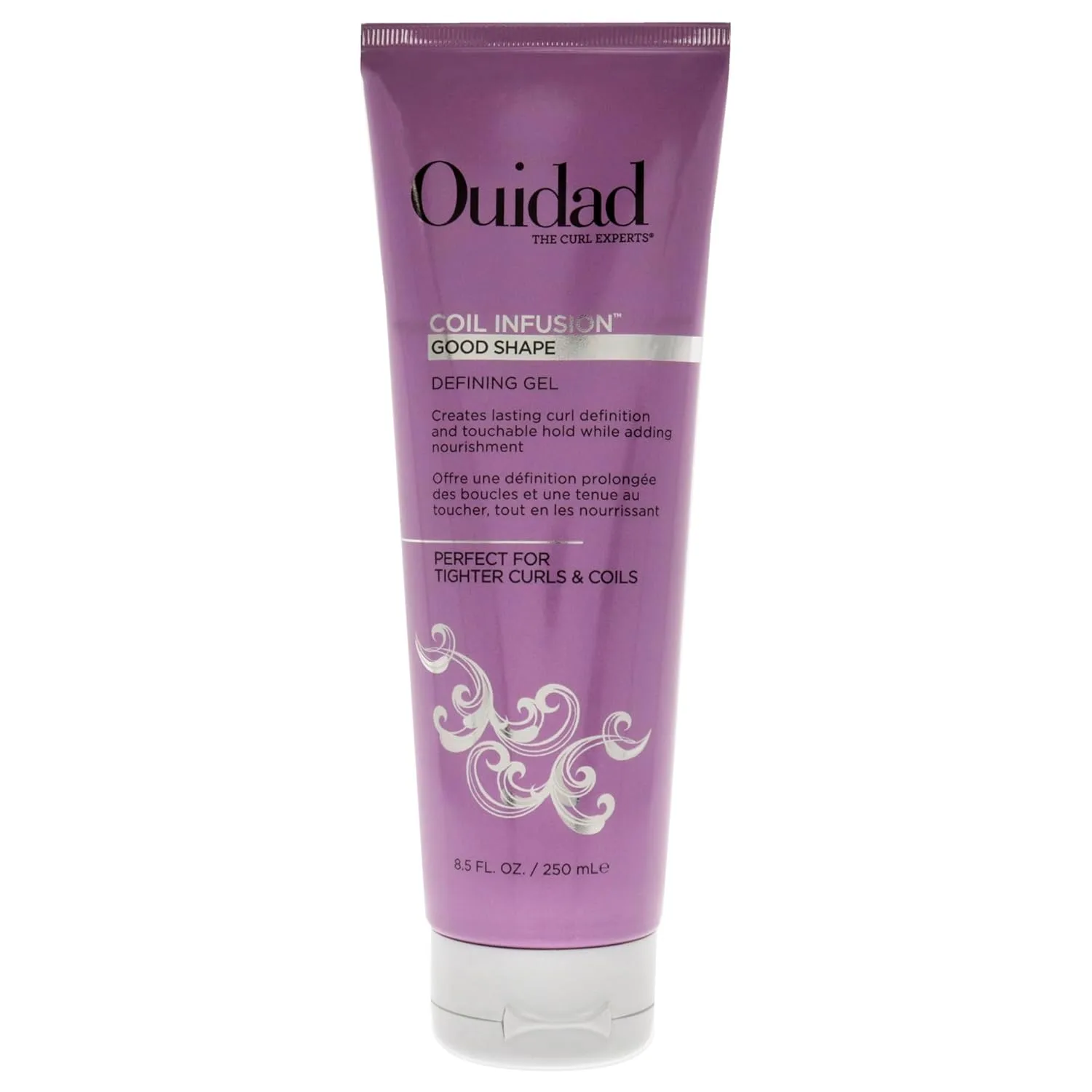 Ouidad Coil Infusion Give a Boost Styling + Shaping Gel Cream для вьющихся волос, 8.5 унций - увлажняющая формула с пептидами и черным касторовым маслом для определения завитков, контроля пушистости, легкой фиксации, без парабенов, white