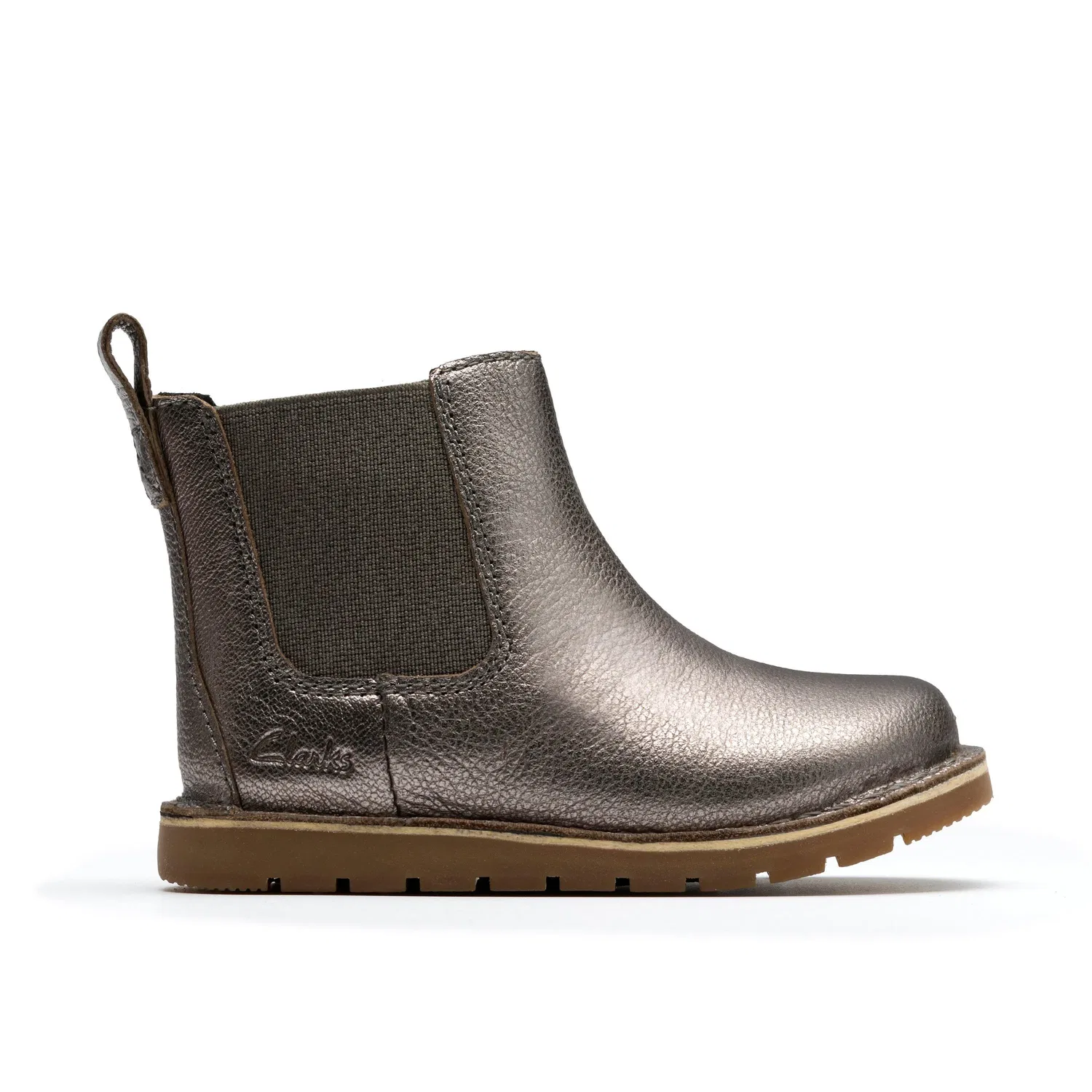 Ботинки Clarks Chelsea Joyful Sky Toddler Pewter, серый