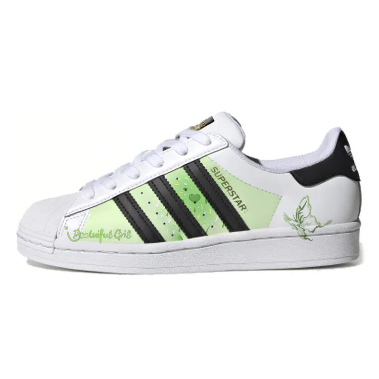 Кроссовки adidas originals Superstar Skateboarding Shoes Unisex Low-top White/green, белый