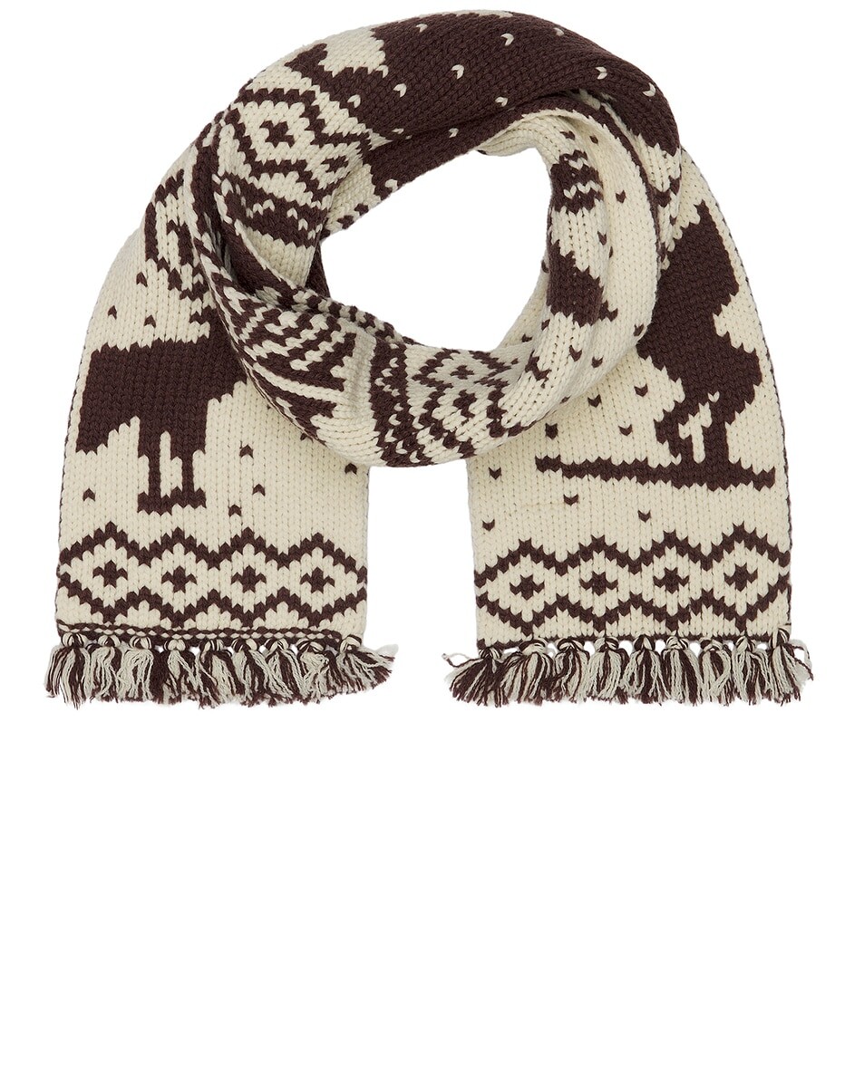 

Шарф Muffler Jacquard Nordic Beams Plus, коричневый