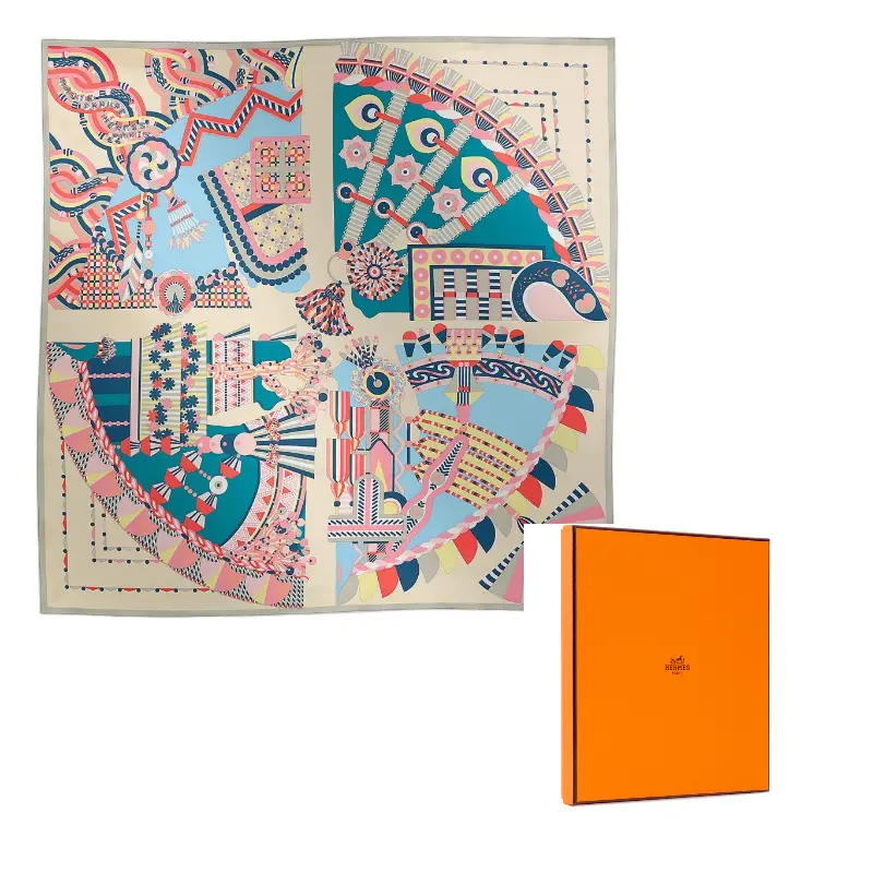

HERMES Шёлковый шарф женский разноцветный, Multicolor