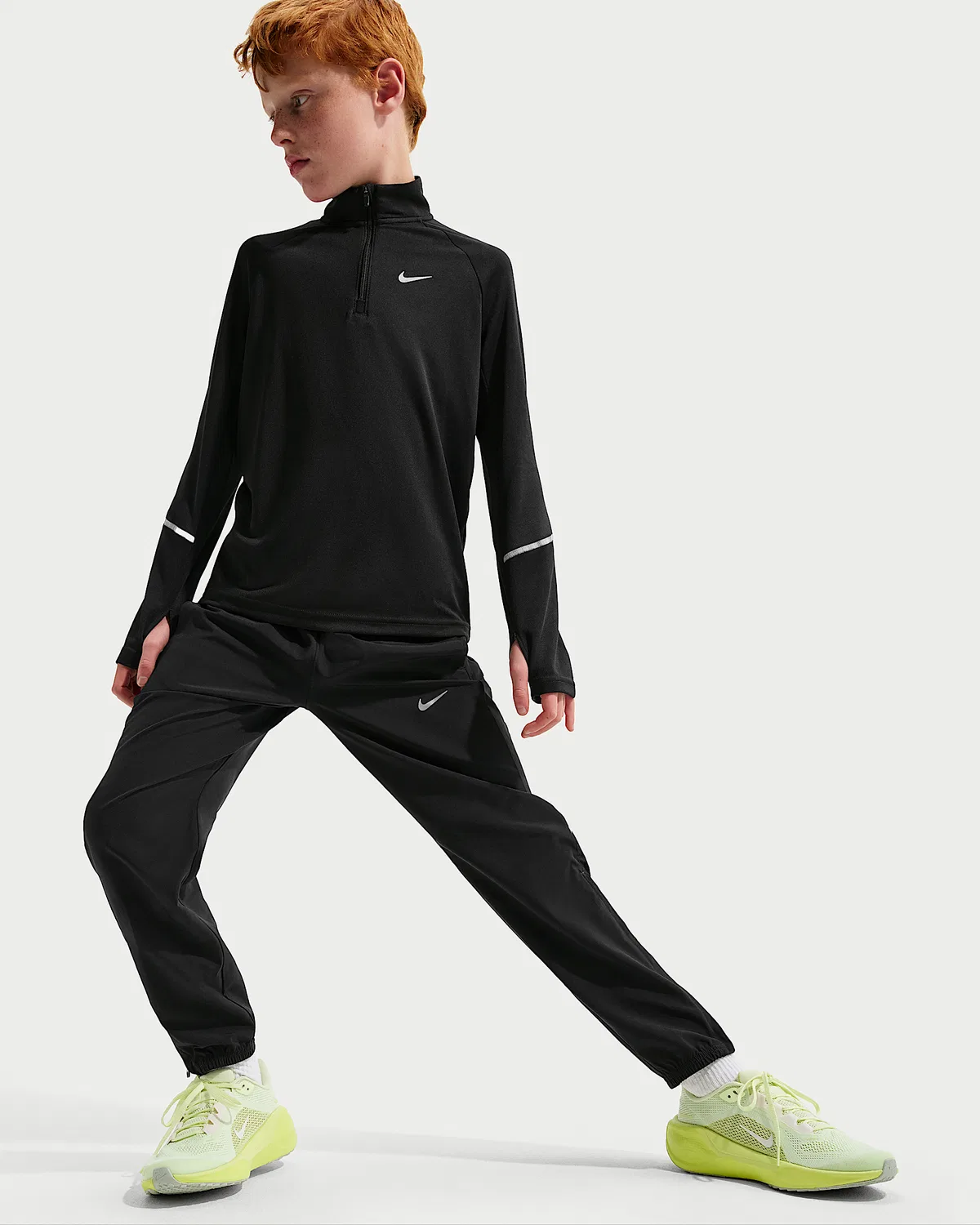 Детские спортивные штаны Nike Miler Dri-FIT Woven, Black — фото 4