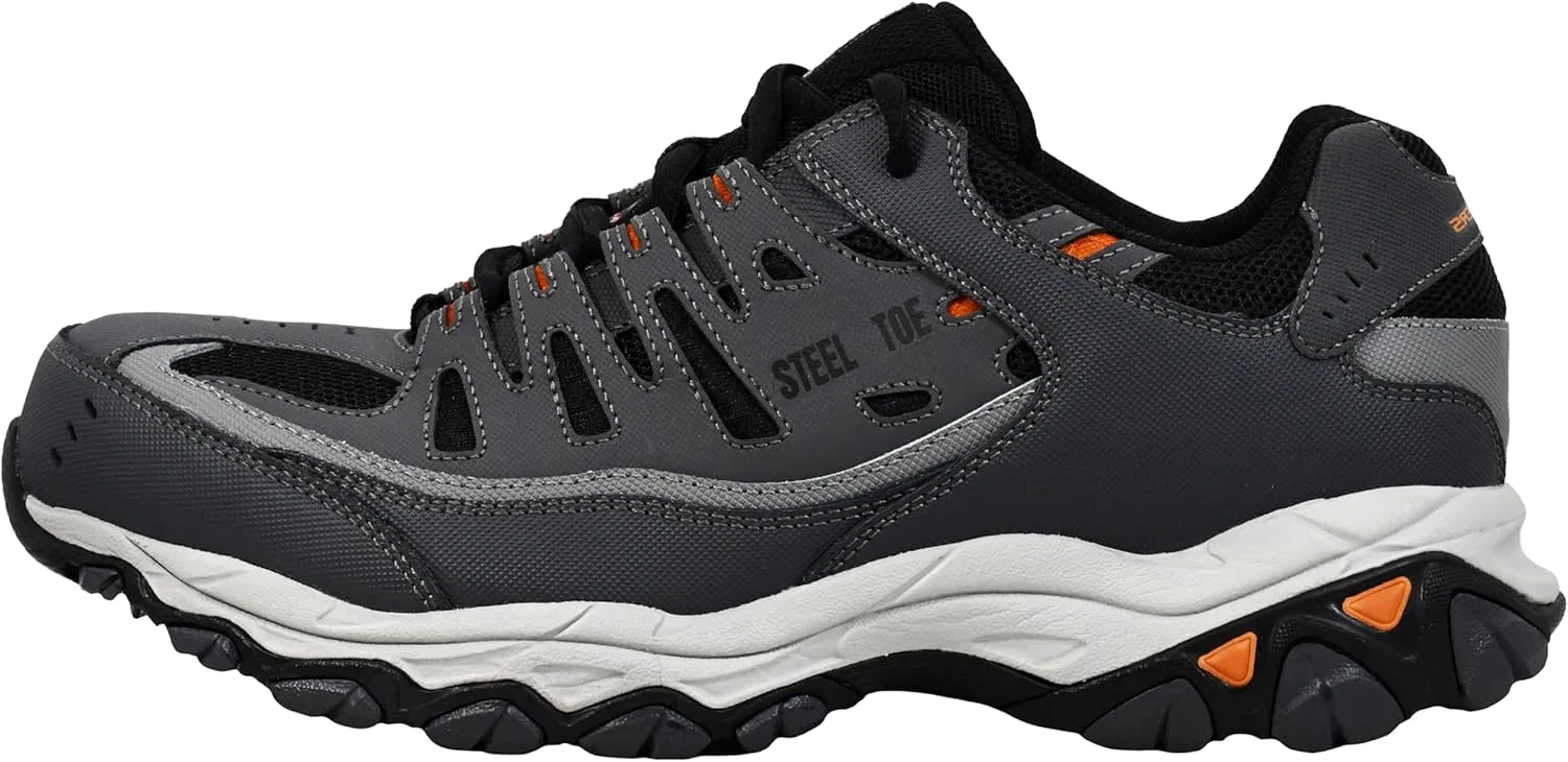 Мужские кроссовки Skechers Cankton Ebbitt со стальным носком, Dark Grey Black — фото 4