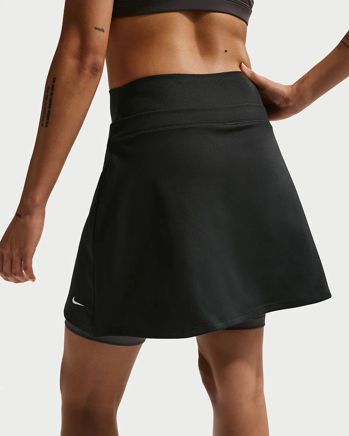 Женская юбка Dri-FIT Nike One, Black/Thunder Grey/White — фото 3