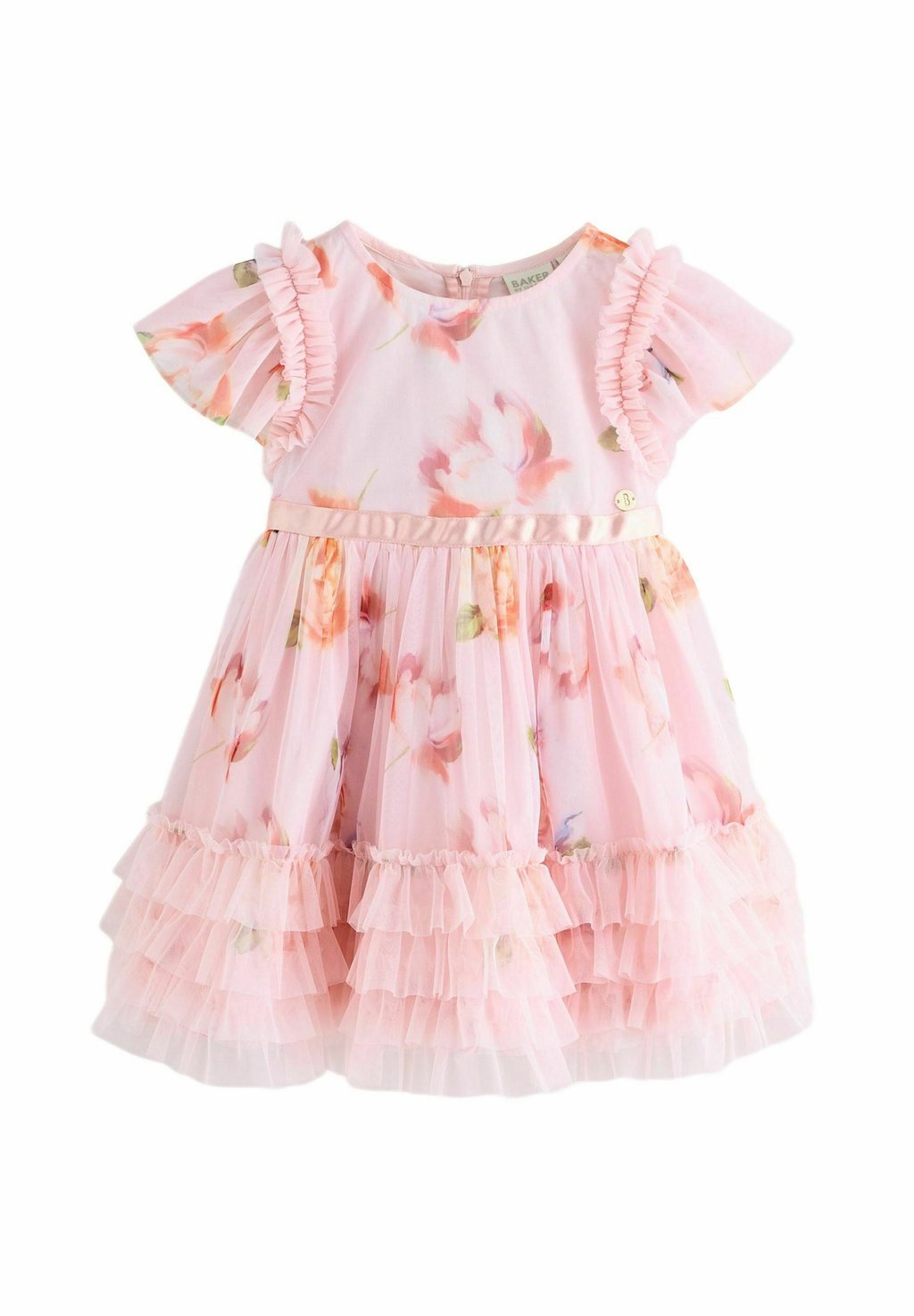 

Элегантное платье REGULAR FIT-RUFFLE HEM FLORAL PRINT Baker by Ted Baker, фуксия