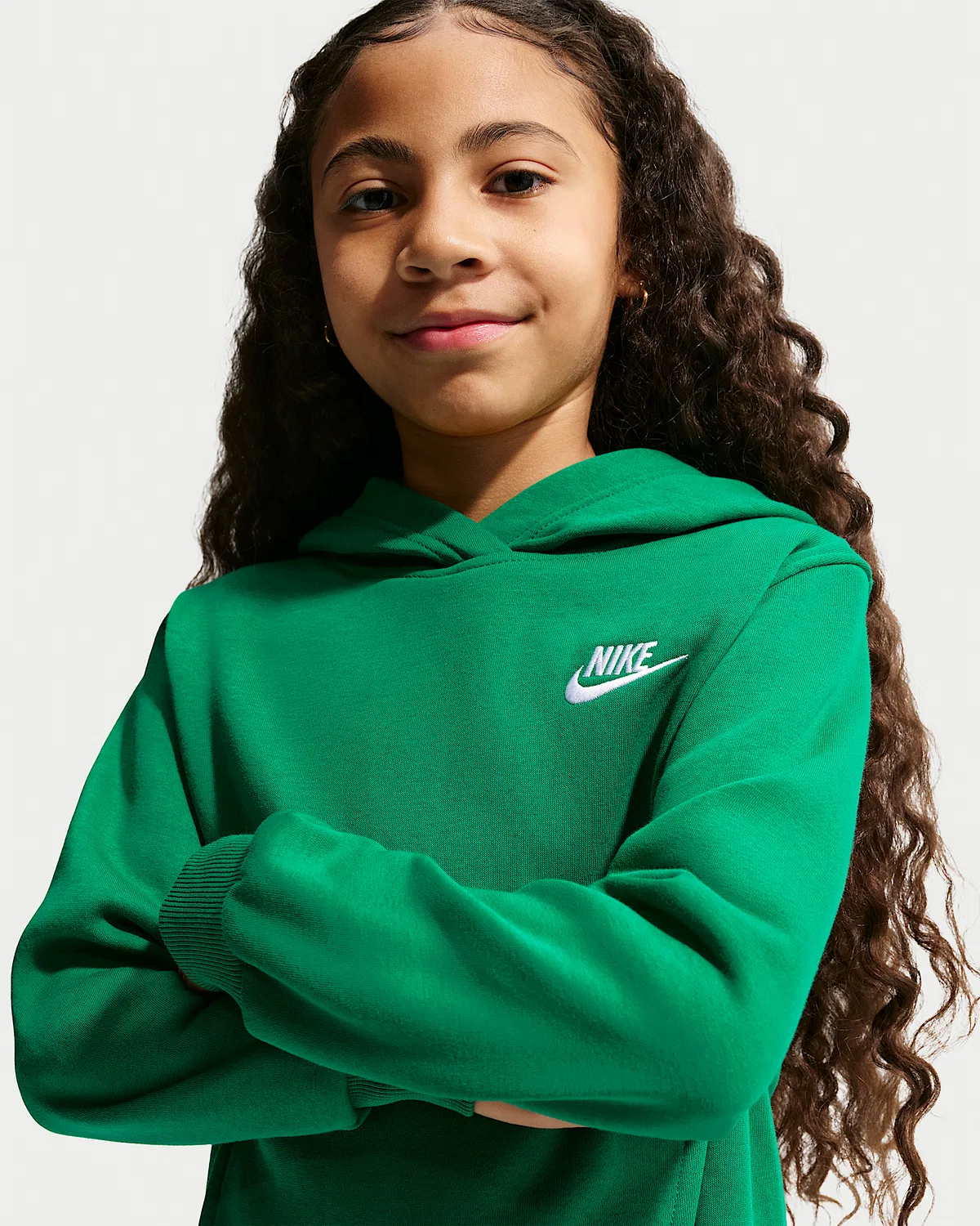 Детская толстовка Nike Sportswear Club Fleece, Malachite/White — фото 3